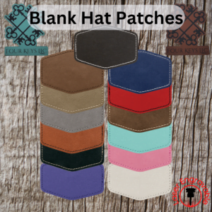 Large Hex Leatherette Patch Blank 2.5"x 3.5"