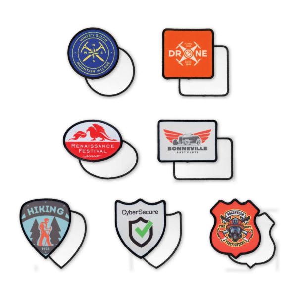 Sublimation Patches with Black Embroidered Edge