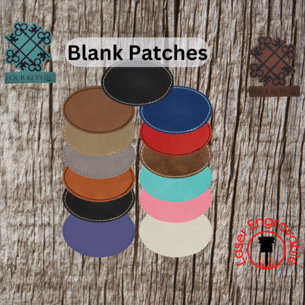 Large Oval Leatherette Patch Blank 2.5"x 3.5"