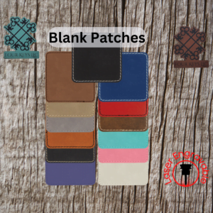 Large Square Leatherette Patch Blank 3"