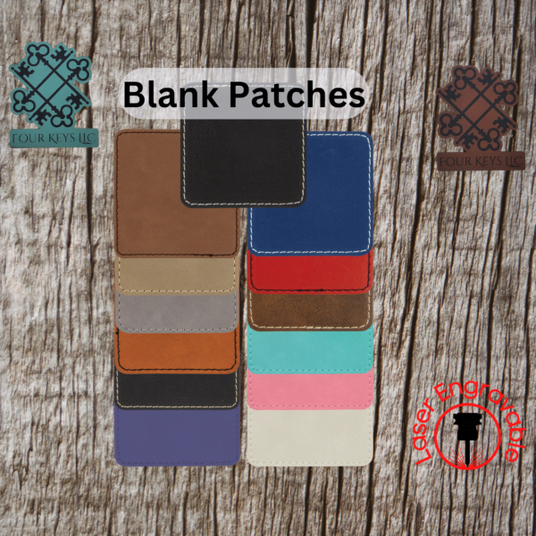Large Square Leatherette Patch Blank 3"