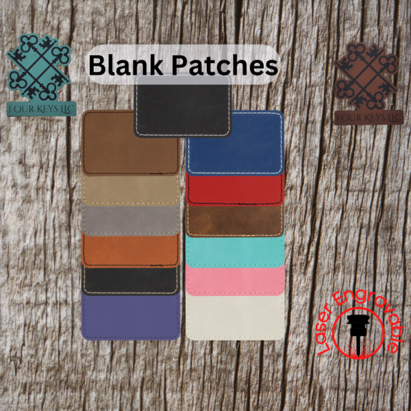 Large Rectangle Leatherette Patch Blank 2.5"x3.5"