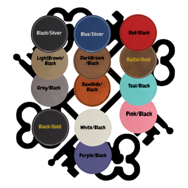 Large Circle Leatherette Patch Blank 3" - Image 4