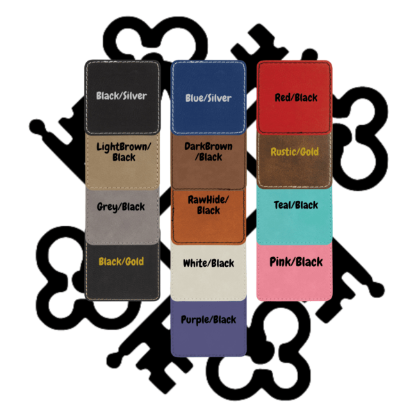 Large Square Leatherette Patch Blank 3" - Image 3