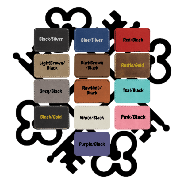 Large Rectangle Leatherette Patch Blank 2.5"x3.5" - Image 3