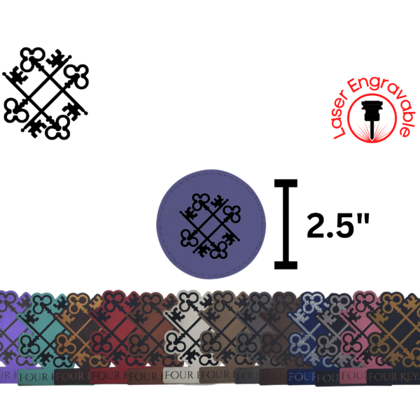 Small Circle Leatherette Patch Blank 2.5" - Image 2