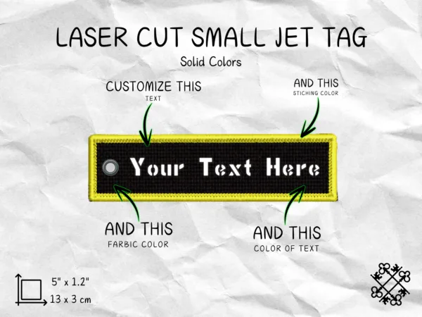 Custom Laser Cut Jet Tag