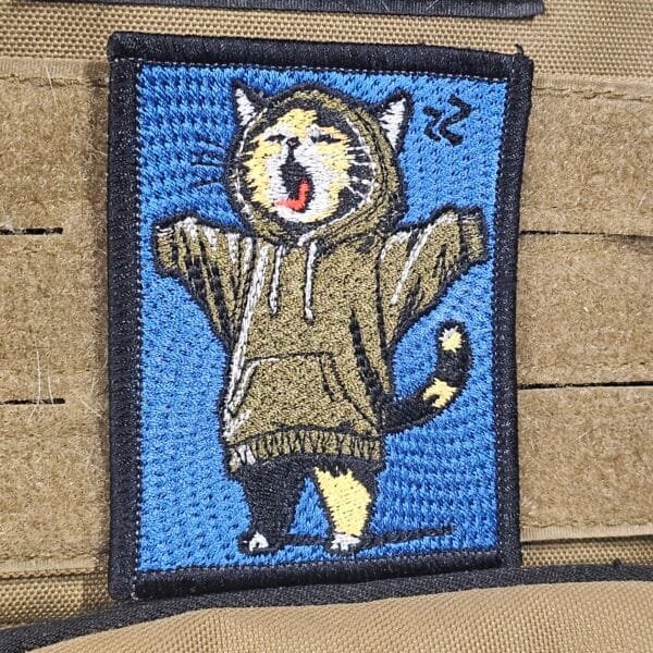 Yawn Cat ~Embroidery Patch~