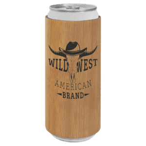 Bamboo Laserable Leatherette Slim Beverage Holder