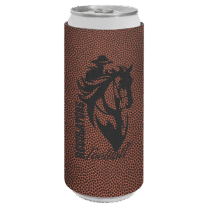 Football Laserable Leatherette Slim Beverage Holder