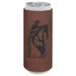 Football Laserable Leatherette Slim Beverage Holder